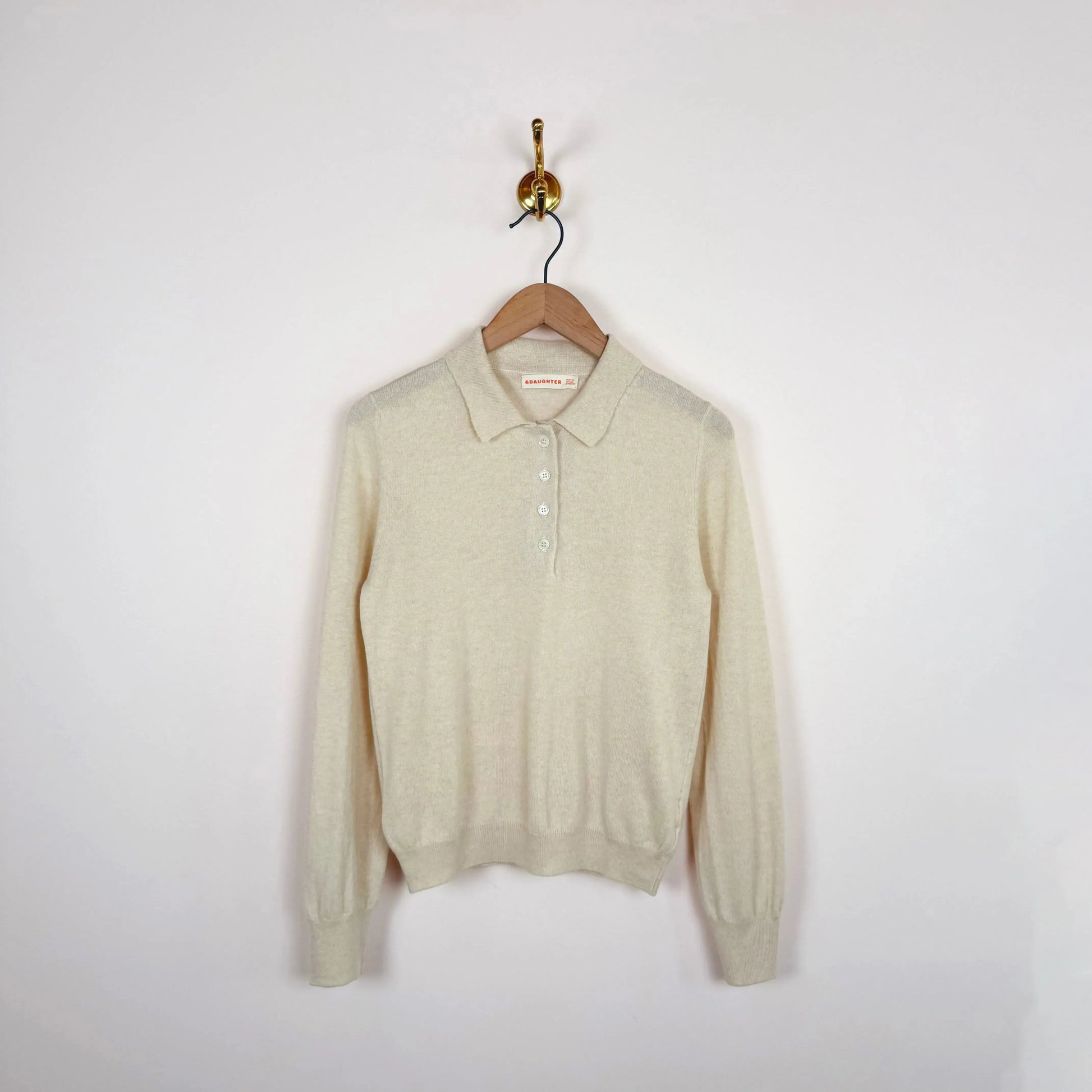 Aoife Polo Shirt in Canvas-Sweater-&Daughter-eugenienewport