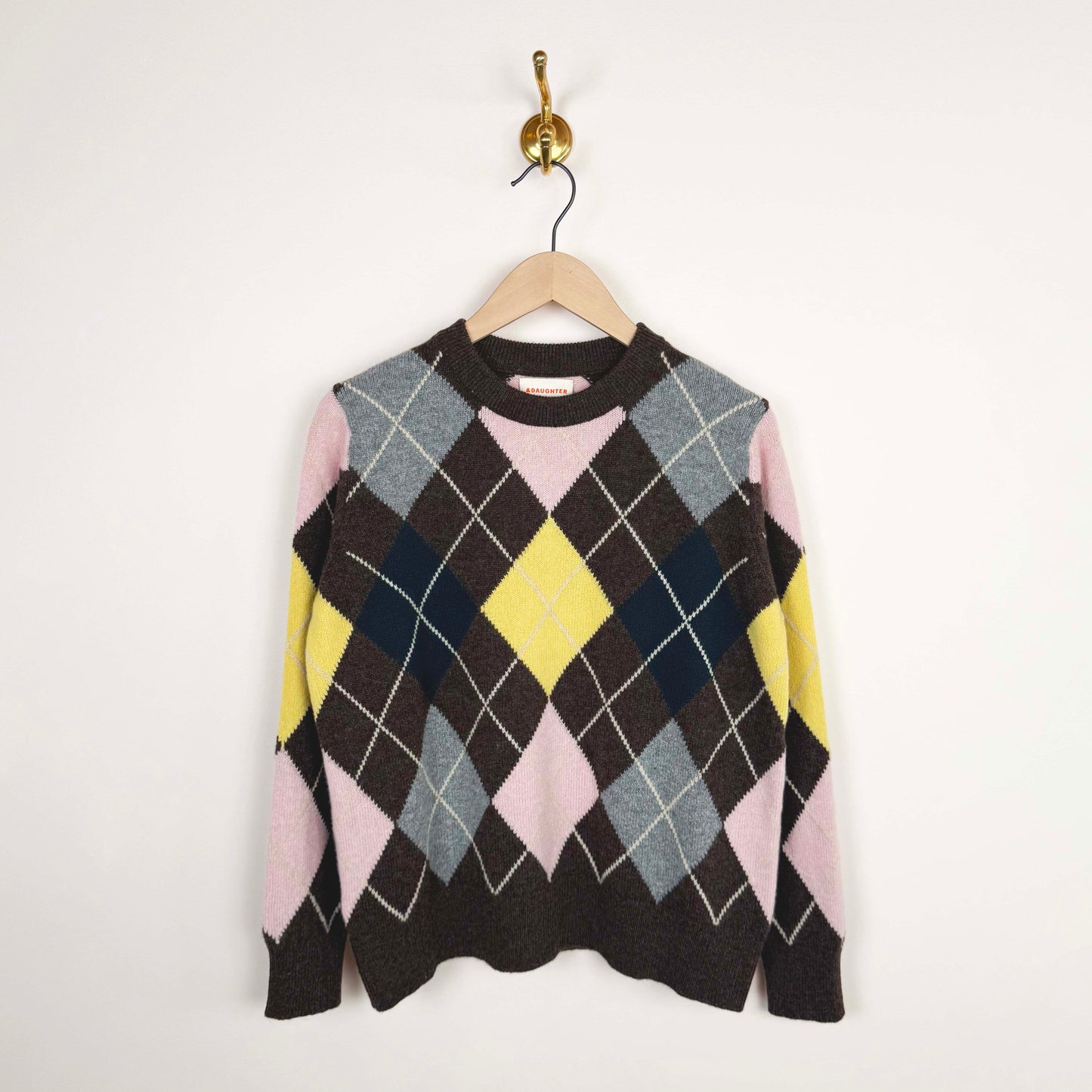 Argyle Slouch in Porcupine/Pink/Cowslip