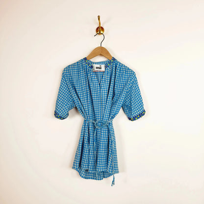 Artemis Blouse in Turkish Blue-Tops-Mii-eugenienewport