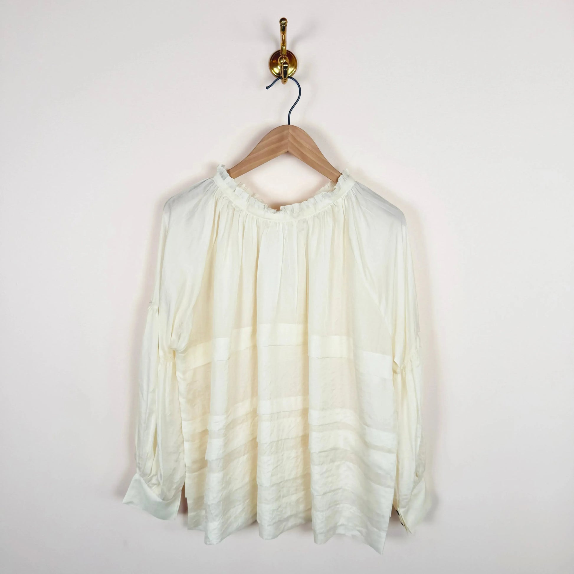 Astrid Pleated Blouse in White-Tops-Runaway Bicycle-eugenienewport