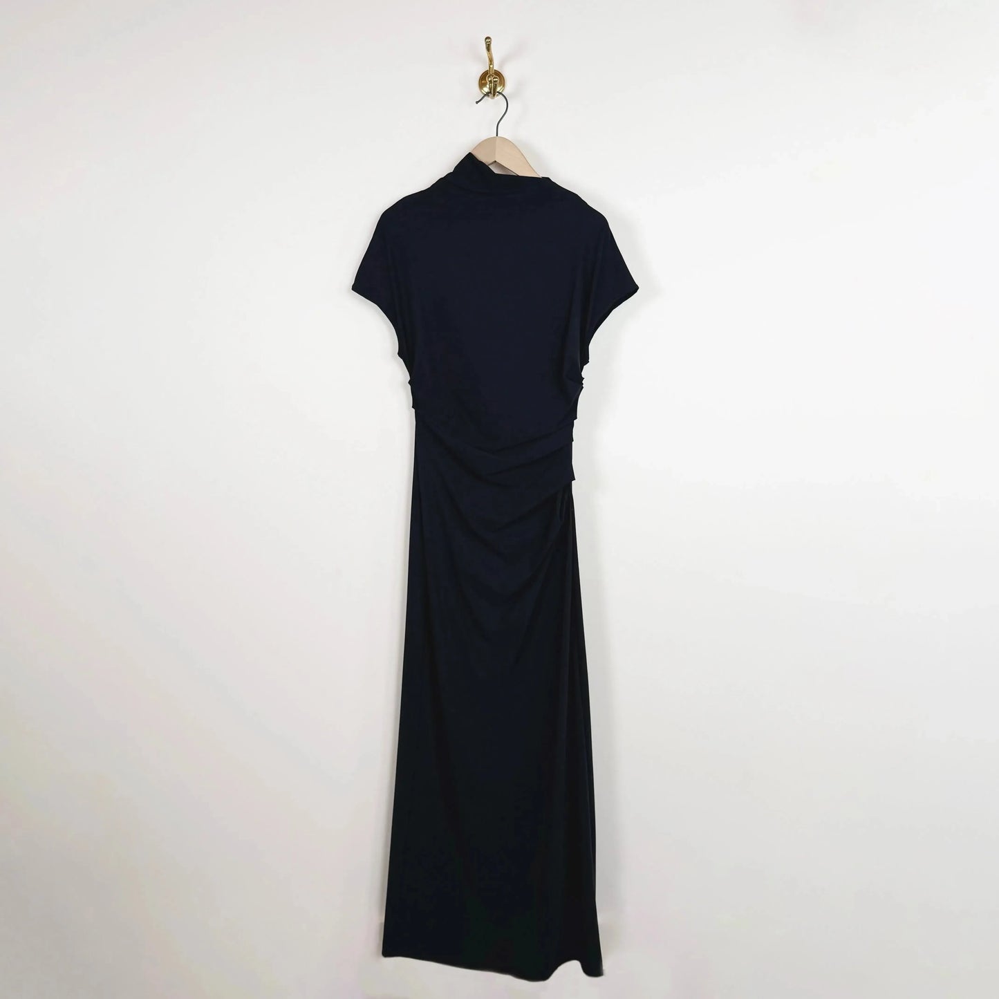 Asymmetric Short Sleeve Dress in Black-Dresses-Reyèm-eugenienewport
