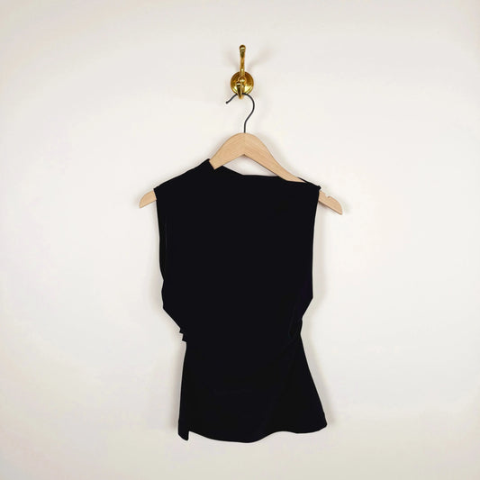 Asymmetric Sleeveless Top in Black-Tops-Reyèm-eugenienewport