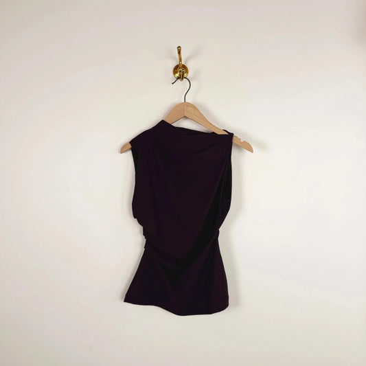 Asymmetric Sleeveless Top in Fig-Tops-Reyèm-eugenienewport