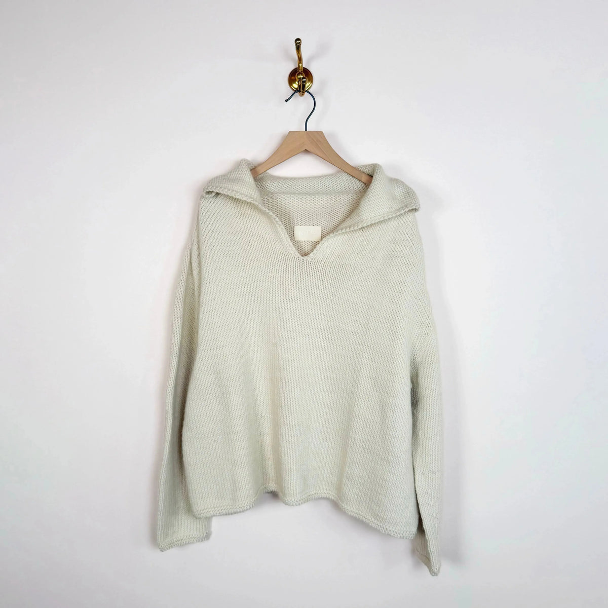 Aviator Sweater in Off White-Sweaters-Nitto-eugenienewport