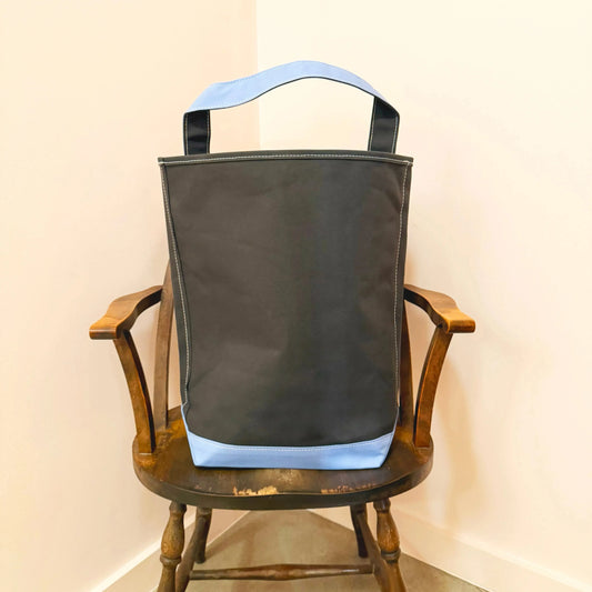 Baguette Tote Large in Charcoal/Sax-Accessories-Tembea-eugenienewport