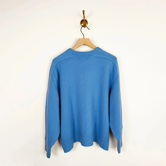 Balloon Sleeve Pullover in Azure-Sweaters-Sayaka Davis-eugenienewport