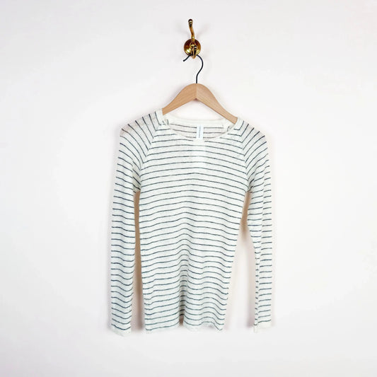 Barba Stripe in Off-White/Black-Sweaters-Gudrun & Gudrun-eugenienewport