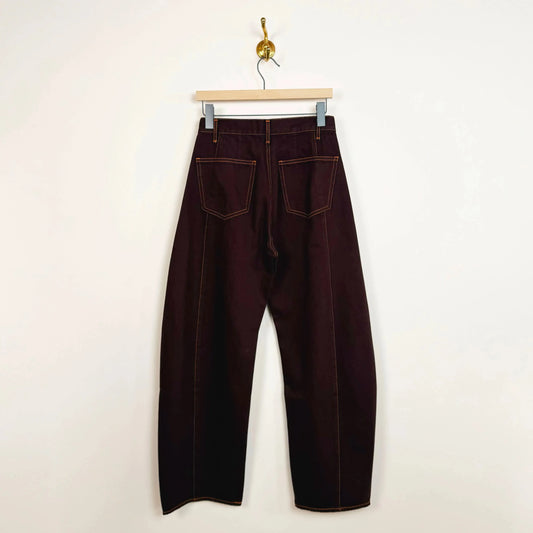Barrel Denim in Sangria-Pants-Sayaka Davis-eugenienewport