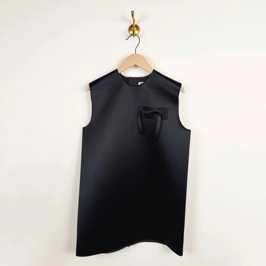 Black Silk Dress-Dresses-A Letter-eugenienewport