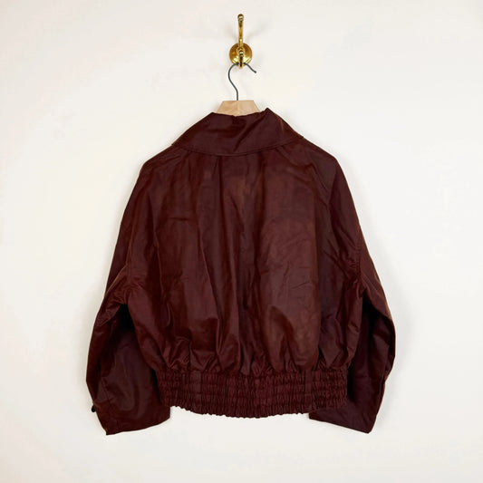 British Waxed Oilskin Nara Jacket in Chestnut-Jackets-Cawley-eugenienewport