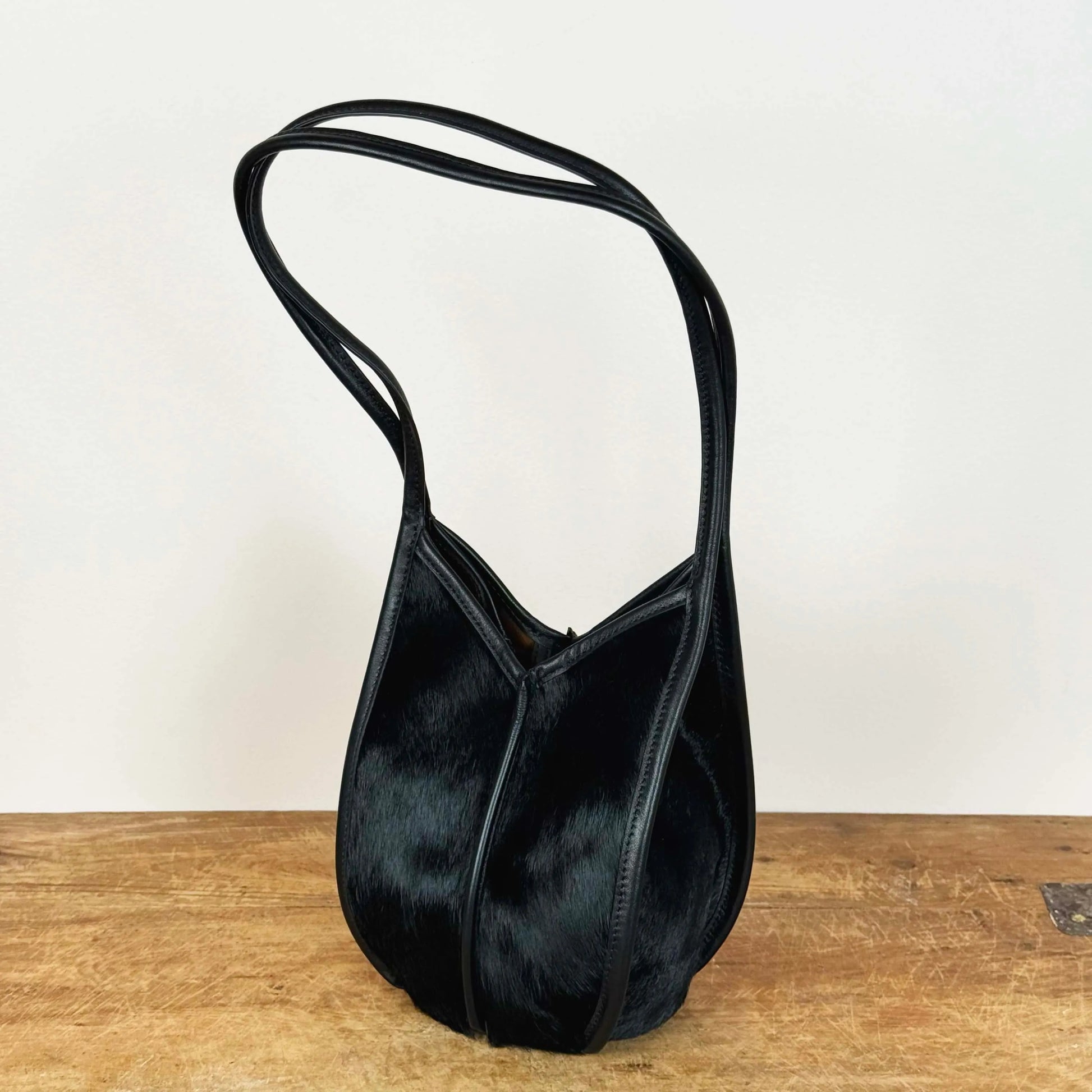 Calella Bucket Calf Hair in Black-Accessories-Hereu-eugenienewport