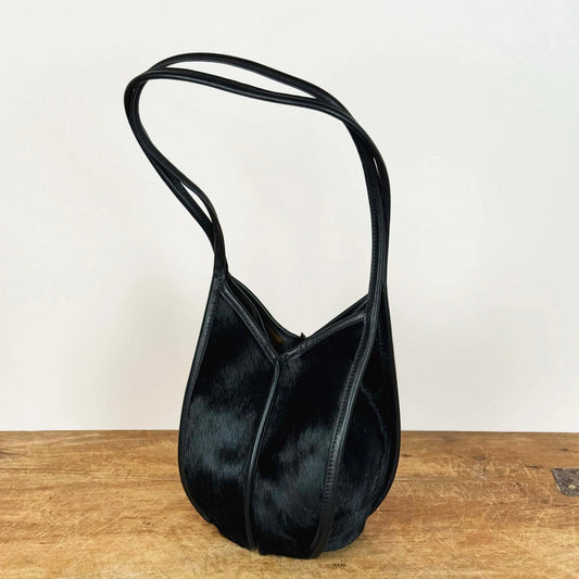 Calella Bucket Calf Hair in Black-Accessories-Hereu-eugenienewport