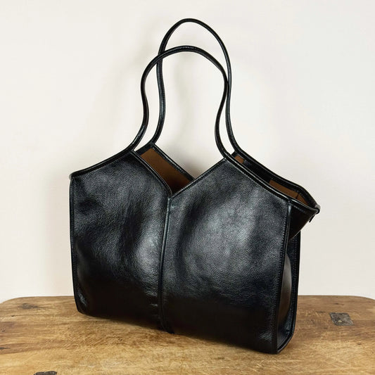 Calella Squared Medium Distressed in Black-Accessories-Hereu-eugenienewport