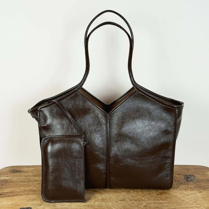 Calella Squared Medium Distressed in Dark Brown-Accessories-Hereu-eugenienewport