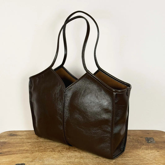 Calella Squared Medium Distressed in Dark Brown-Accessories-Hereu-eugenienewport