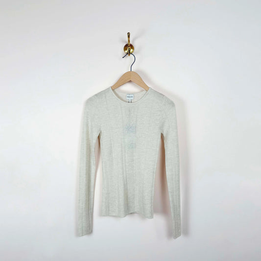Camb Knit Blouse in Off White-Sweaters-Herskind-eugenienewport