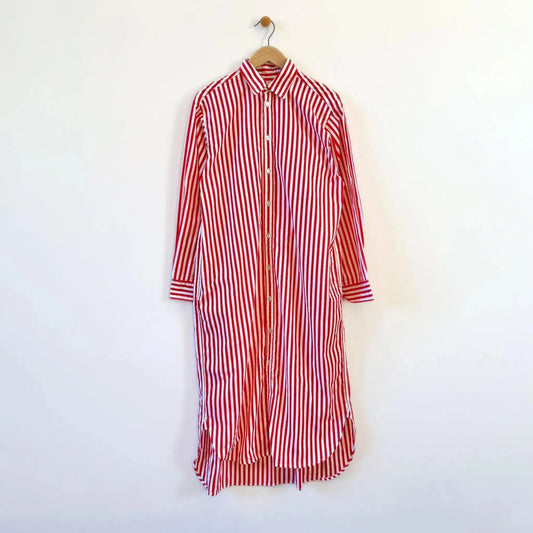 Camicione Dress in Red Wide Lines-Dress-Nitto-eugenienewport