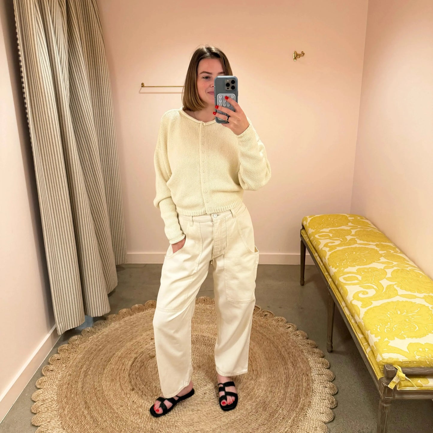 Cargo Barrel Jean in Natural-Pants-James Street-eugenienewport