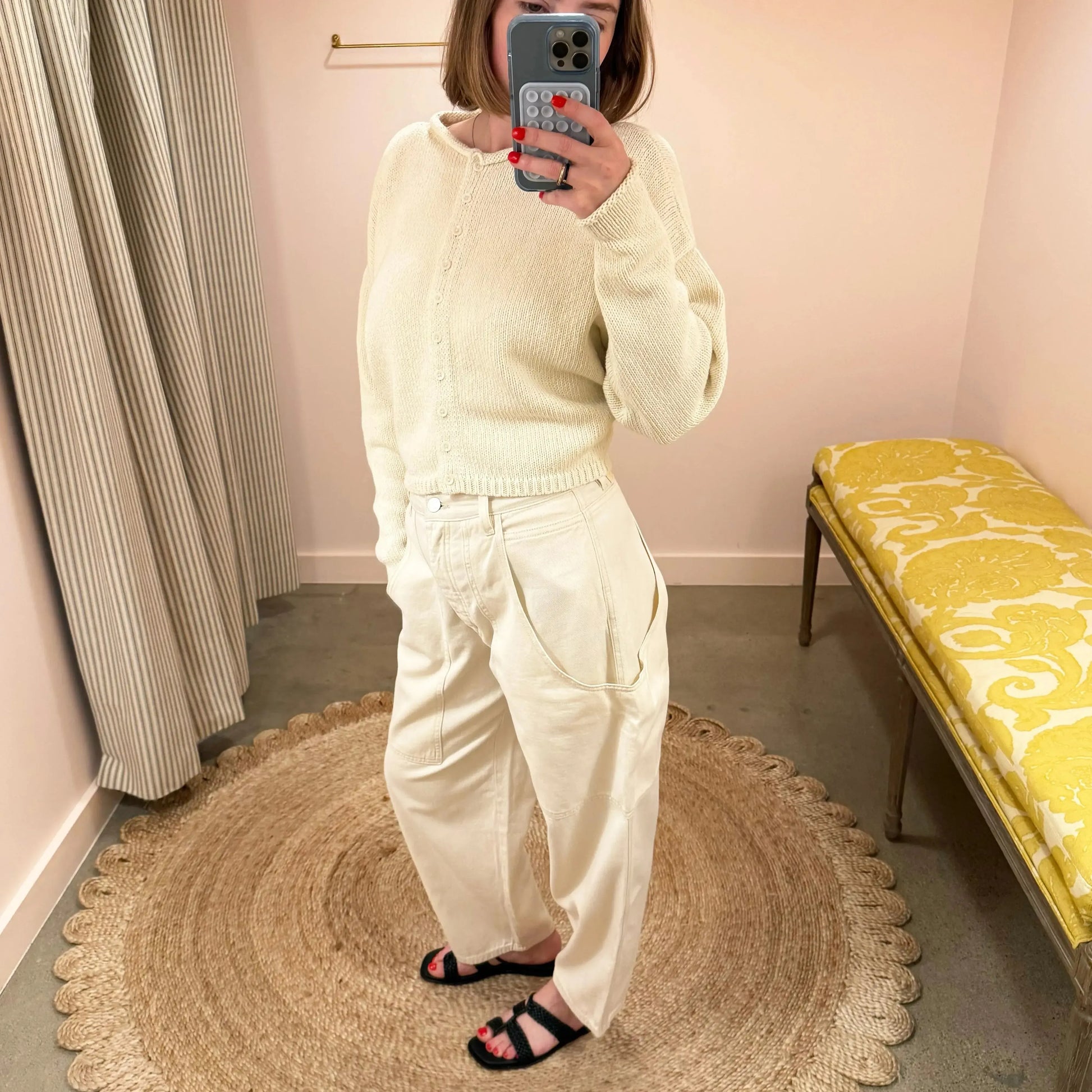 Cargo Barrel Jean in Natural-Pants-James Street-eugenienewport