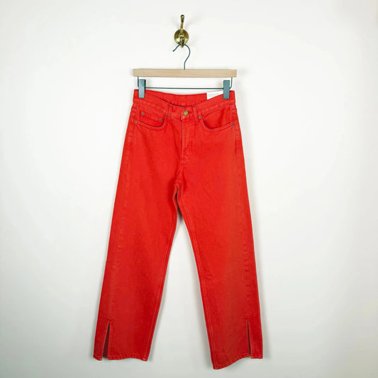 Charlot Split Hem in Faded Tomato-Denim-B Sides-eugenienewport
