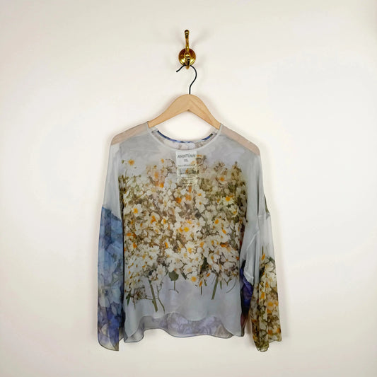 Chiffon Silksweater in Print S-Tops-Anntian-eugenienewport