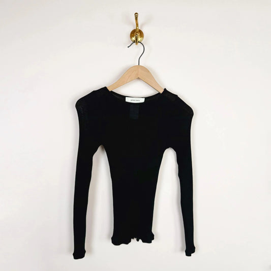 Circular Rib Crewneck in Black-Tops-Sayaka Davis-eugenienewport