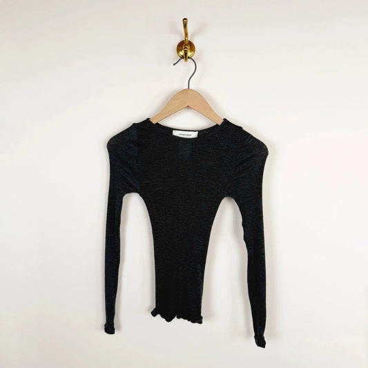 Circular Rib Crewneck in Heather Grey-Tops-Sayaka Davis-eugenienewport