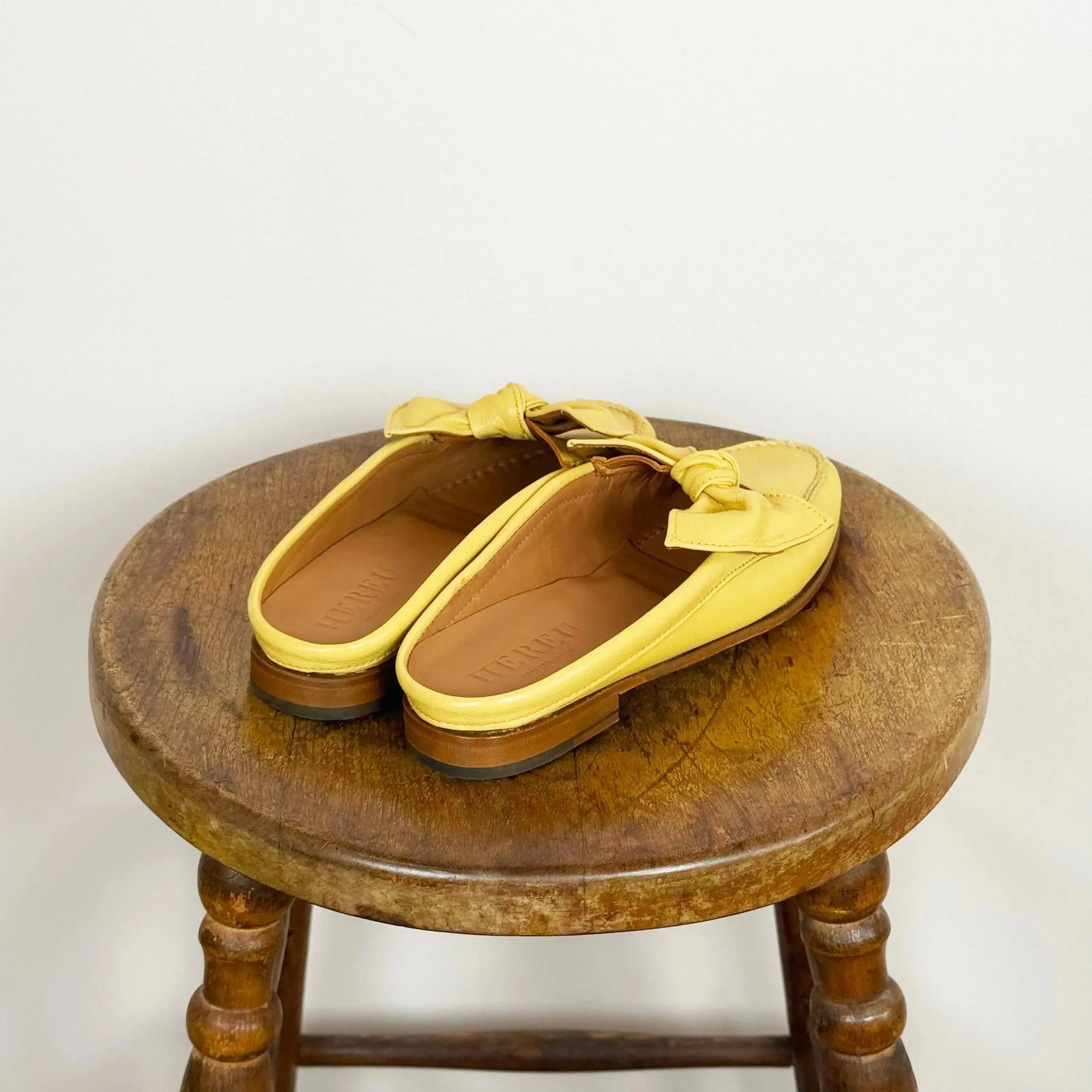 Corbati Mule in Soft Yellow-Shoes-Hereu-eugenienewport