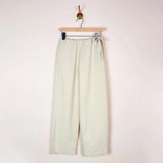 Corduroy Side Tie Easy Pants in Ivory-Pants-Ernie Palo-eugenienewport