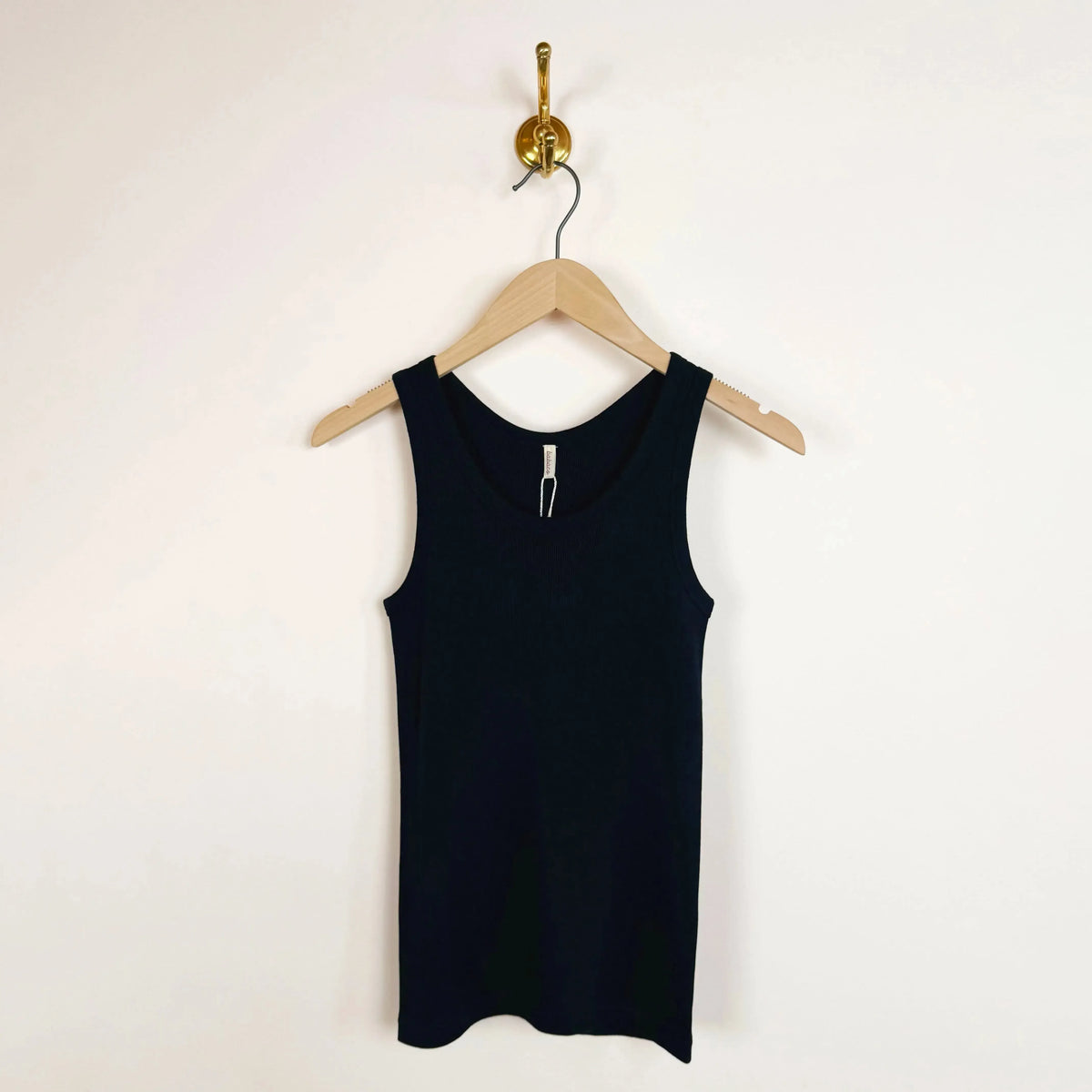Cotton Silk Ribbed Tank in Navy-Tanks-Babaco-eugenienewport