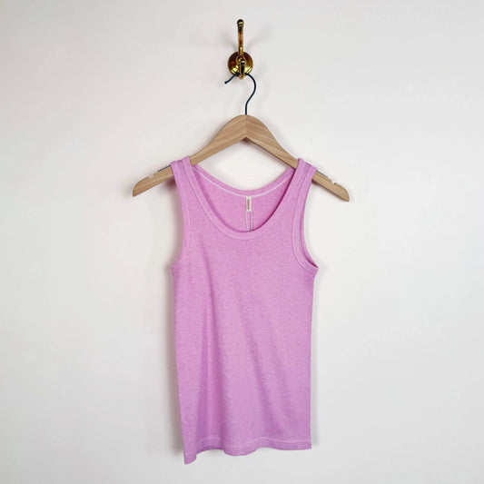 Cotton Silk Ribbed Tank in Pink-Tanks-Babaco-eugenienewport
