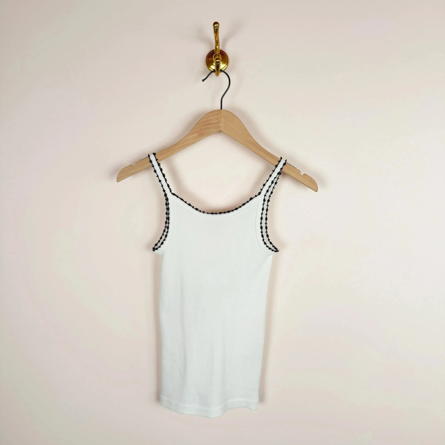 Cotton/Silk Ribbed Camisole in White-T-Shirts-Babaco-eugenienewport