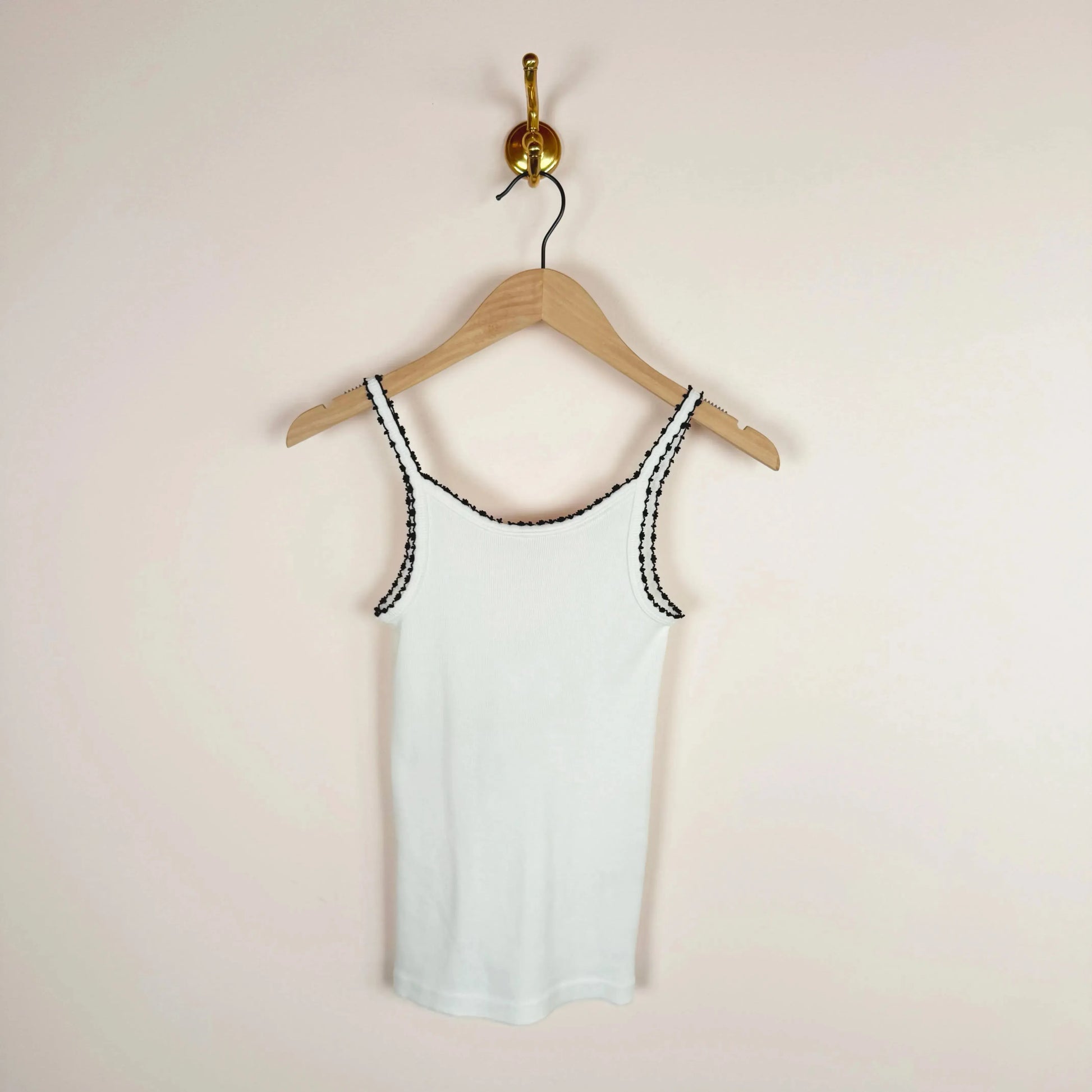 Cotton/Silk Ribbed Camisole in White-T-Shirts-Babaco-eugenienewport