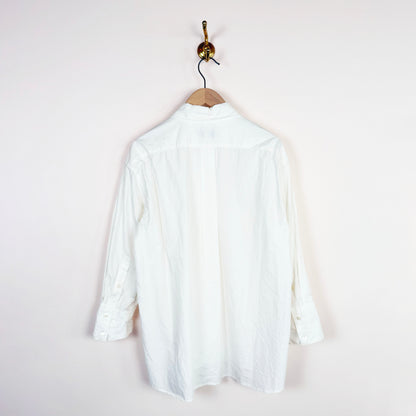 Crinkled Oversized Shirt in White