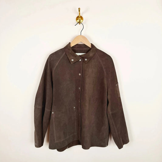 Dash Jacket in Suede Grey-Jackets-Studio Nicholson-eugenienewport