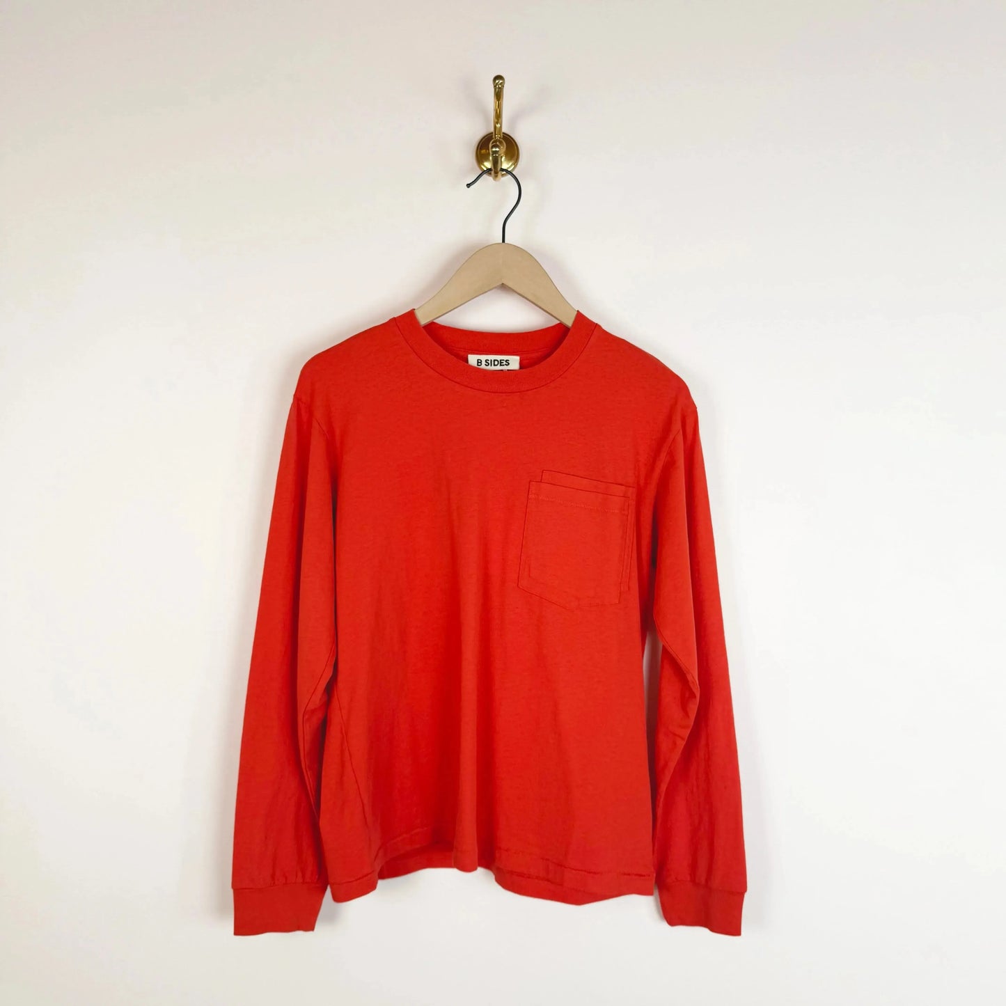 Double Pocket LS Tee in Geranium-Tops-B Sides-eugenienewport