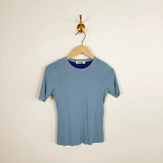Double Tee in Light Blue-T-Shirts-B Sides-eugenienewport