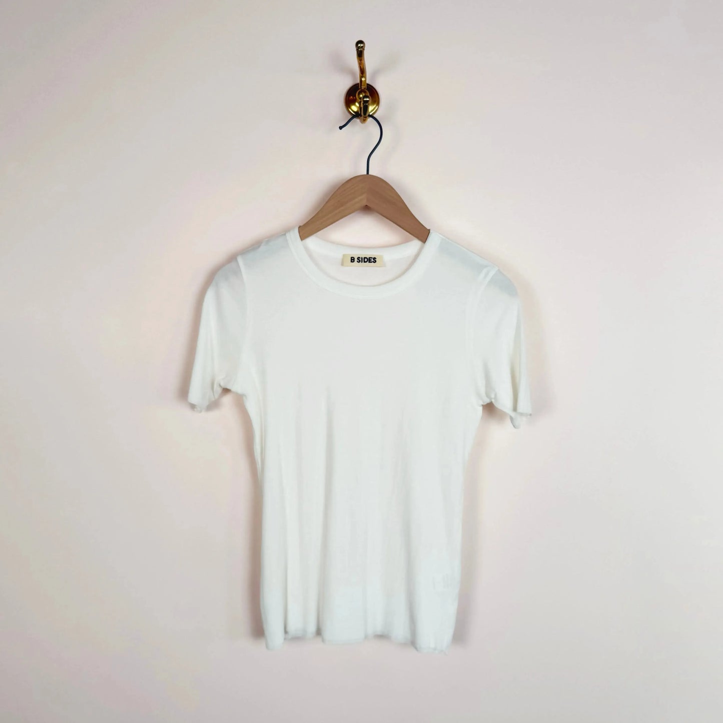 Double Tee in White/White-T-Shirts-B Sides-eugenienewport