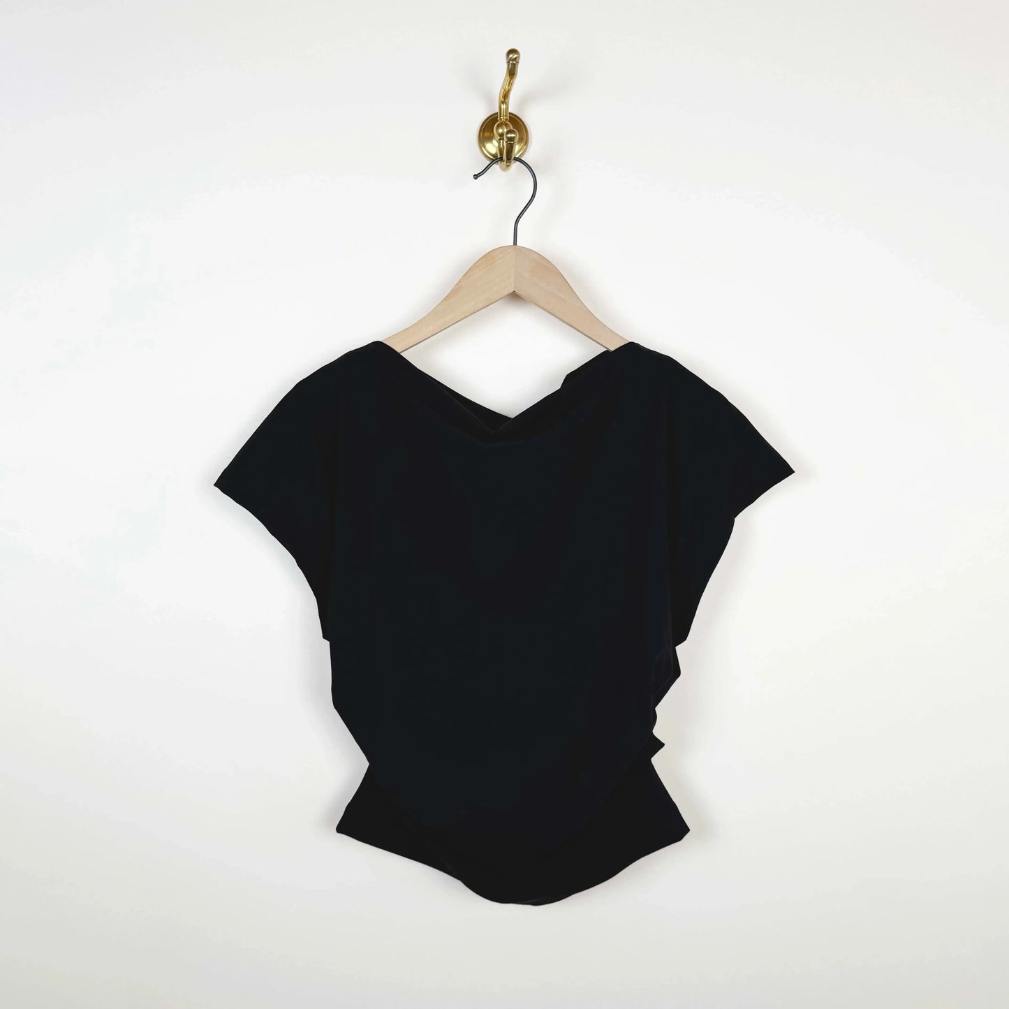 Draped Top in Black-Tops-Reyèm-eugenienewport