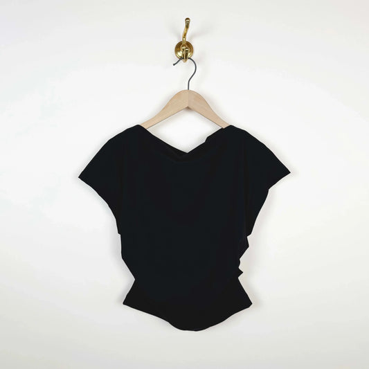 Draped Top in Black-Tops-Reyèm-eugenienewport