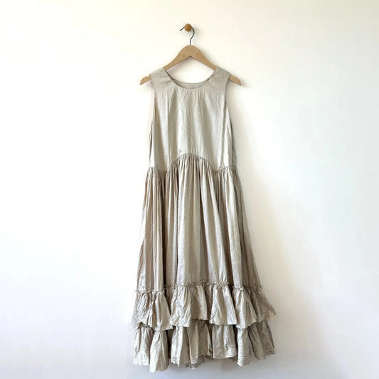 Dress 0460005 in Silver Beige-Dresses-Christian Peau-eugenienewport