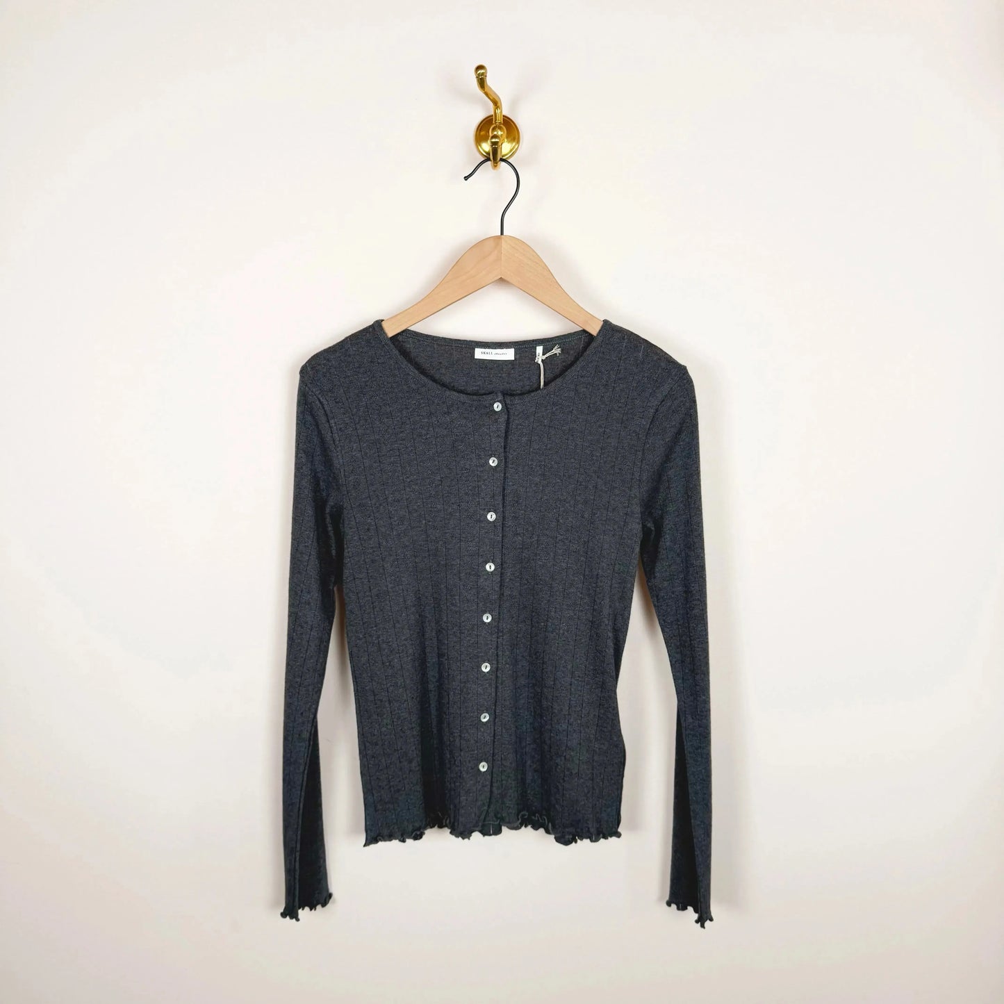 Edie Cardigan in Dark Grey-T-Shirts-Skall-eugenienewport