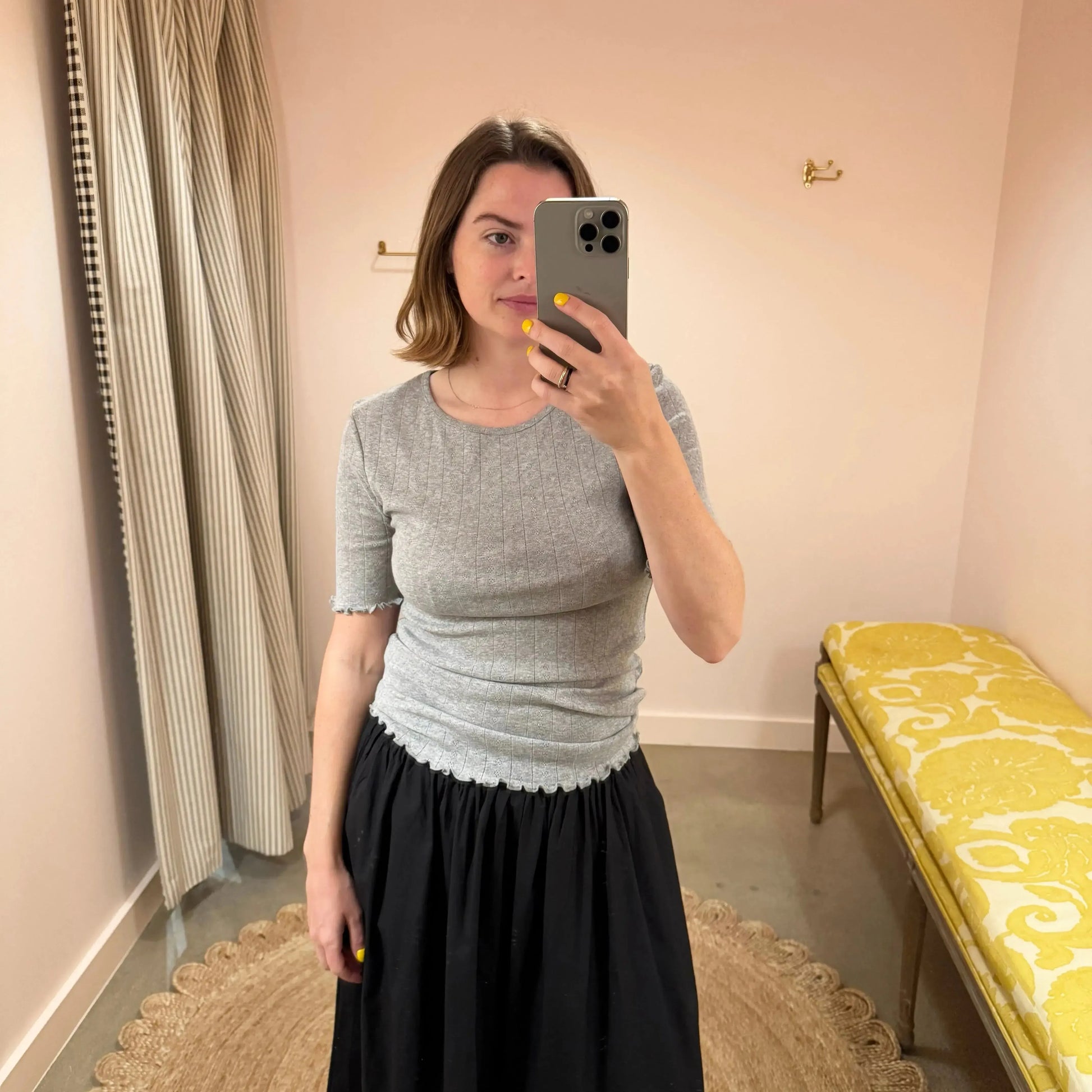 Edie Tee in Grey-T-Shirts-Skall-eugenienewport