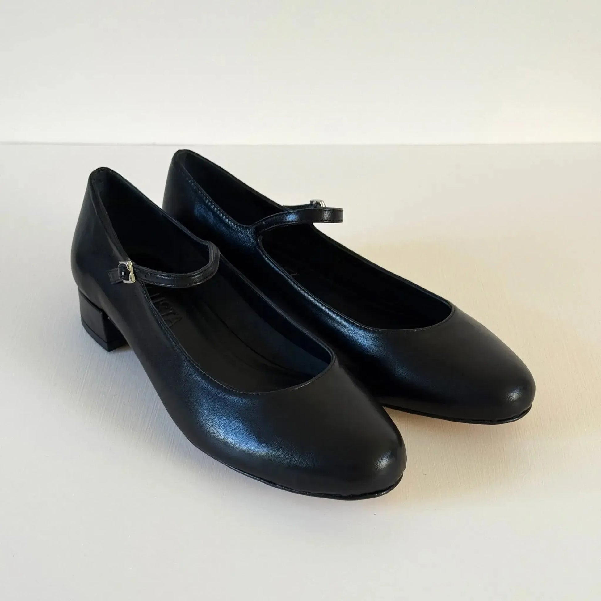 Emilia Mary Janes in Black Leather-Shoes-Augusta-eugenienewport