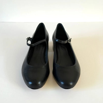 Emilia Mary Janes in Black Leather-Shoes-Augusta-eugenienewport
