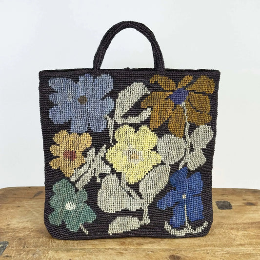 Flower Shopping Bag in Ebano/Malone-Accessories-Sophie Digard-eugenienewport