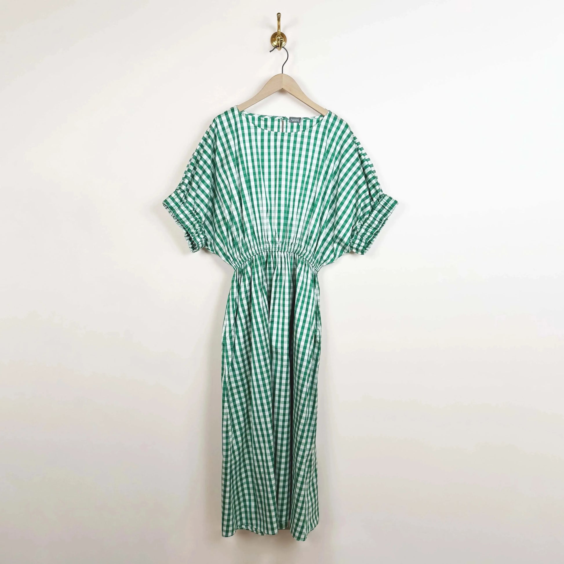 French 75 Dress in Green Gingham-Dresses-Aquarius Cocktail-eugenienewport