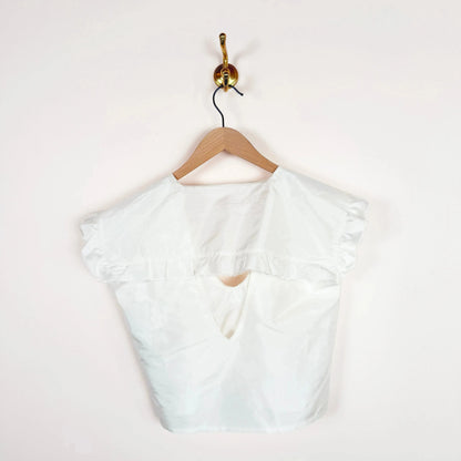 Gallery Blouse in White-Tops-Chelsea Mak-eugenienewport