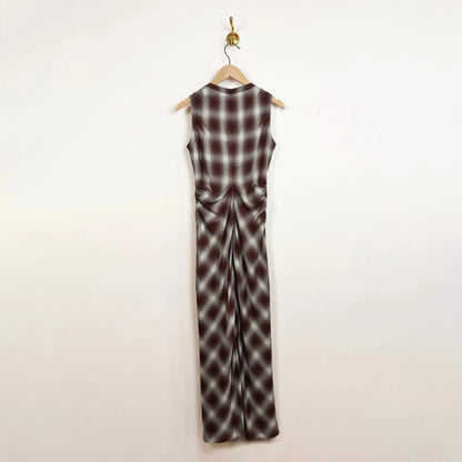 Gathered Waist Dress in Plaid-Dresses-Sayaka Davis-eugenienewport
