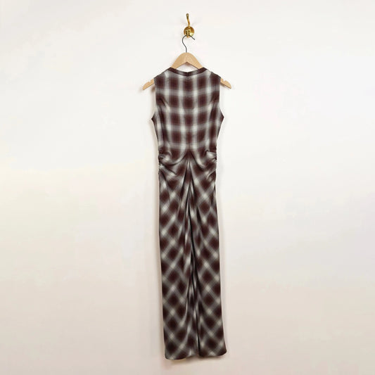 Gathered Waist Dress in Plaid-Dresses-Sayaka Davis-eugenienewport